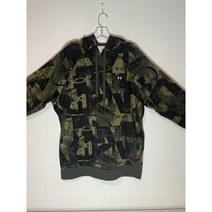 Under Armour Mens‎ Hoodie Camo Logo Print Pullover Athletic Sweatshirt LG